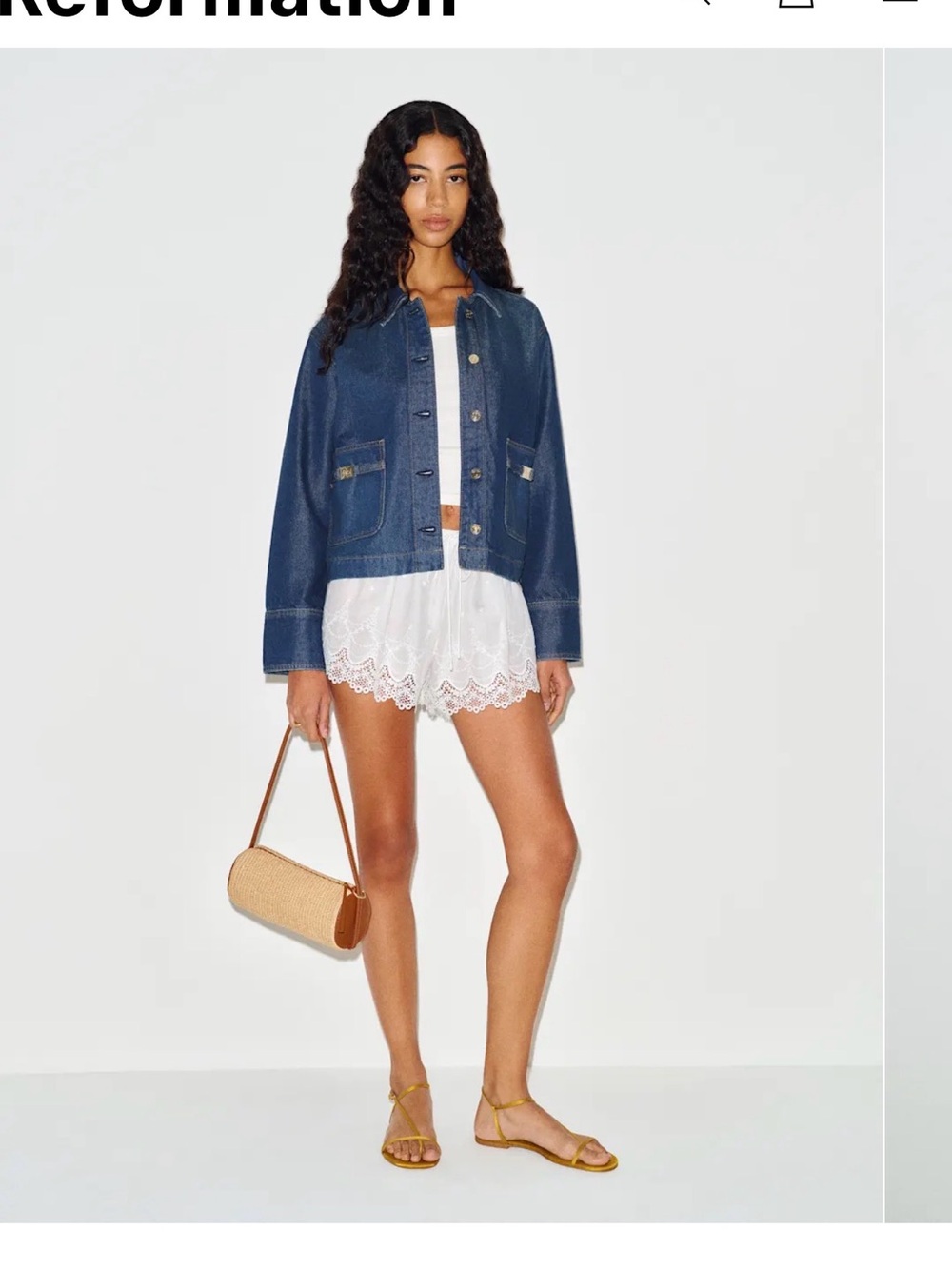 Reformation Dark Blue Denim Jacket